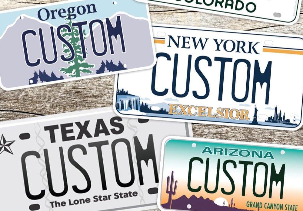 NEW: Customize ANY State License Plate Sticker with Your Message