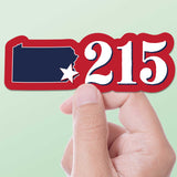 215 Philadelphia Area Code Sticker