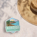 Acadia National Park Cute Maine Sticker Outdoors on Beach Blanket