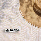 Ah Beans Internet Humor Sticker Outdoors on Beach Blanket