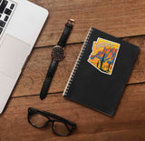 Cool Saguaro National Park Sticker on Journal with Laptop and Watch