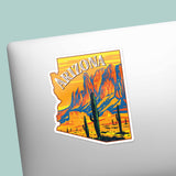 Desert Landscape Arizona Sticker on Laptop