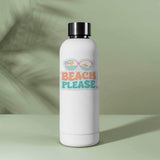 Beach Please Funny Beach Sticker on Water Bottle
