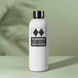 Black Diamonds are a Girl's Best Friend Skiing Sticker on Water Bottle