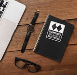 Black Diamonds are a Girl's Best Friend Ski Sticker on Journal with Macbook and Watch