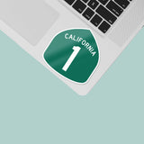 California Highway 1 Road Sign Sticker