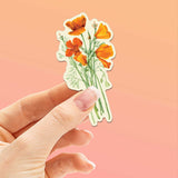 California Poppy Sticker
