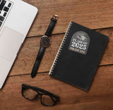 Class of 2025 Graduation Sticker on Journal with Macbook and Watch