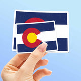 Colorado Flag Sticker Set Size Comparison