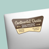 Continental Divide Road Sign Sticker
