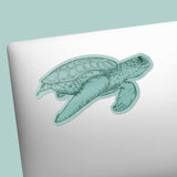 Cute Turtle Sticker on Laptop