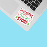 Dear Santa Sticker on Laptop