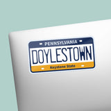 Doylestown Pennsylvania License Plate Sticker on Laptop