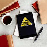 Texas Longhorn Easily Distracted by Cows Sticker on Kindle Tablet with Coffee Mug