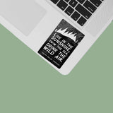 Emerson Quote Sticker - Black Rectangular