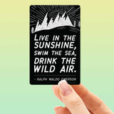 Emerson Quote Sticker - Black Rectangular