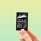 Emerson Quote Sticker - Black Rectangular