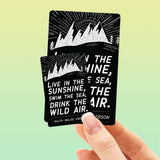 Emerson Quote Sticker - Black Rectangular
