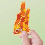 New Hampshire Autumn Leaves Fall Sticker Size Comparison