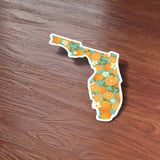 Florida Orange Bumper Sticker - Cute FL Decals