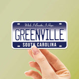 Greenville South Carolina License Plate Sticker