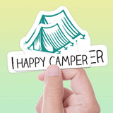 Happy Camper Tent Sticker