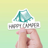 Happy Camper Tent Sticker