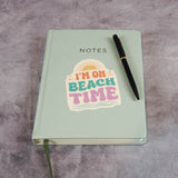 I'm on Beach Time Retro Sunset Sticker