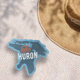 Lake Huron Bumper Sticker Outdoors on Beach Blanket