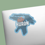 Lake Huron Sticker on Laptop