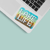 Lake Life Decal on Laptop