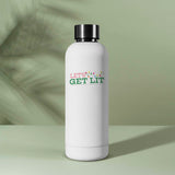 Let's Get Lit Christmas Sticker on Water Bottle