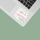 My Favorite Color is Christmas Lights Sticker