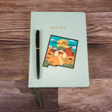 Desert New Mexico Sticker on Journal with Pen