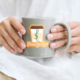 Pumpkin Spice Latte PSL Sticker on Coffee Mug