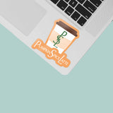 Pumpkin Spice Latte PSL Sticker on Laptop