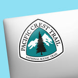 Pacific Crest Trail Sign Decal on Laptop