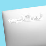 Philadelphia Skyline Sticker on laptop