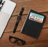 Prescott Arizona License Plate Sticker on Journal