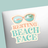 Resting Beach Face Sunglasses Sticker