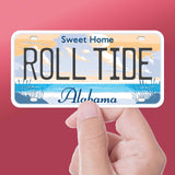 Roll Tide Alabama License Plate Sticker