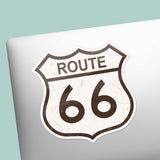 Large Size Route 66 Sticker on Laptop Cover