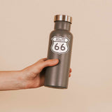 Retro Route 66 Sticker on Water Bottle
