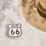 Cute Route 66 Sticker Outdoors on Beach Blanket