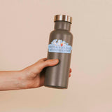Happy as a Sea Gull with a French Fry Cute Bird Decal on Water Bottle