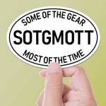 Some of the Gear Most of the Time ATGATT Parody Sticker