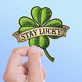Stay Lucky 4 Leaf Clover Sticker