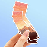 Southern California Sunset Sticker Size Comparison
