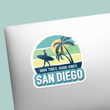 Ocean Beach San Diego Decal on Laptop