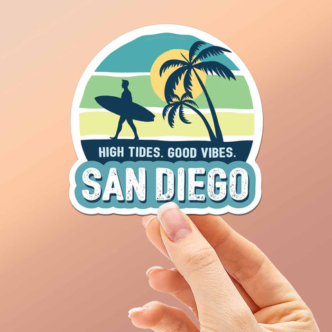 Sunset Surf San Diego Sticker